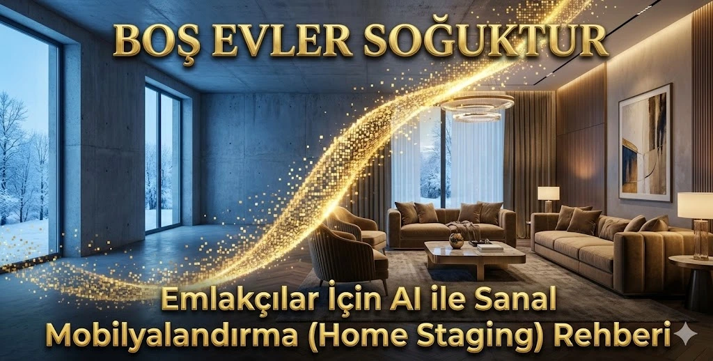 Boş Evler Soğuktur, Hayaller Sıcaktır: Emlak Satışlarını %70 Hızlandıran 'Sanal Mobilyalandırma' (Virtual Staging) Teknolojisi
